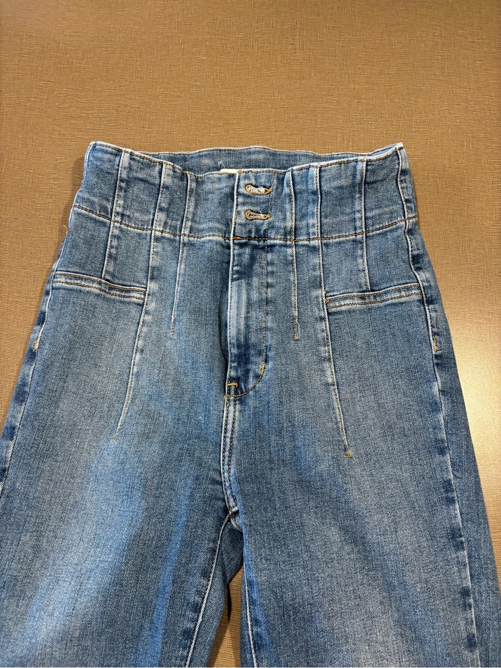 Free People High-Waist Blue Denim Jeans Bootcut
